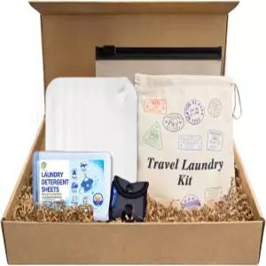 여행용 세탁 세제 시트 선물 세트 싱크대 및 세탁기 30개 빨랫줄 호텔 크루즈 캠핑 작은 공간을 위한 범용