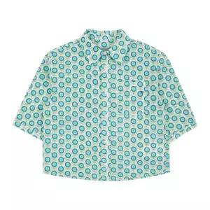 [롯데백화점]빈 그린 플라워 프린트 면 블라우스(BX15BL01GN)