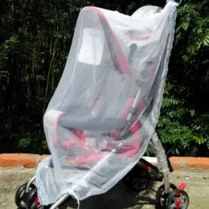 유모차 가림막 아기 휴대용 벌레막 유모차 모기장 방충 폴리에스터 신생아 해충망 그늘막 유아용 아기용