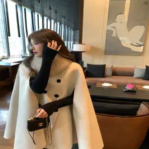 케이프자켓 여성망토 코트 여성용 판초 재킷 간절기 하객룩 판쵸