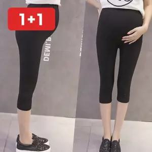 임산부 레깅스 7부 여름 산모 복부 지지 임신 바지 쿨 면