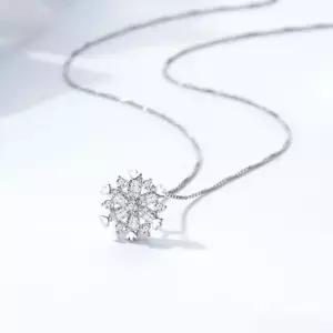 [라일리쥬얼리] Rly 첫눈이 오면 너에게 눈꽃 큐빅 여신 목걸이 패션