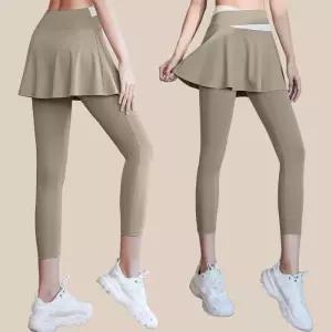 [비케이엠_63]필라테스 테 레깅스 프릴 여름 스커트 운동복