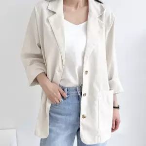 [라일리여성의류] Rly 루즈핏 통기성 마 재킷