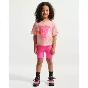 NIKE 나이키 볼드 플레이 리틀키즈 투피스 바이크 쇼츠 세트 - 핑크 글로우 - IW1768-631 2117403