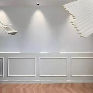 필 앤 스틱 벽 몰딩 키트 벽용 미리 절단된 미테드 액자 x 24인치 DIY 웨인스코팅 트림 페인트 가능한