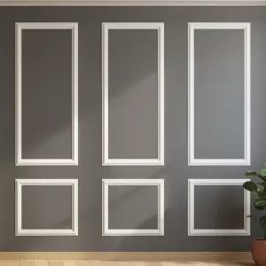 톤호 던호크 필 앤 스틱 월 몰딩 6프레임 프리컷 웨인스코팅 패널 업그레이드된 1.37인치 너비 거실 침실