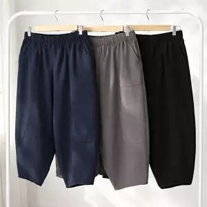 [모든GO]여성 여름 항아리팬츠 밴딩바지 린넨감성 절개패턴 편안한 7부바지 빅사이즈