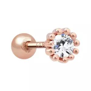 [NS홈쇼핑][미니아트] 14K 골드필드 핀 애니 큐빅 기본 로즈골드 피어싱 한쪽..[35843779]