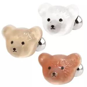 [NS홈쇼핑][미니아트] 써지컬 스틸 큐티 베어 곰돌이 패션 피어싱 한쪽..[35843812]