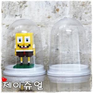 PE돔+받침 투명케이스 작품 피규어케이스 플라스틱돔 pvc돔 투명반구 작품자랑 만들기재료 꾸미기재료