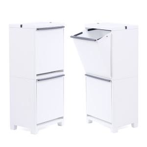 프랑코 스탠드 분리수거함2단(40L)/쓰레기통 휴지통