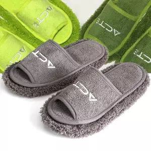 극세사 청소슬리퍼 액트+리필1개-집안 발걸레 쉬운청소 거실 방 원룸 실내화