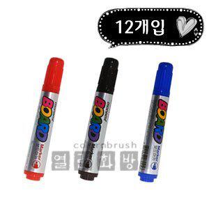[열린화방]모나미 보드마카 12자루(검정/빨강/파랑)