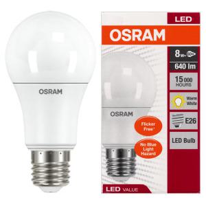 오스람 LED 벌브전구 8W 전구색 노란빛기존 백열구 60W 대체