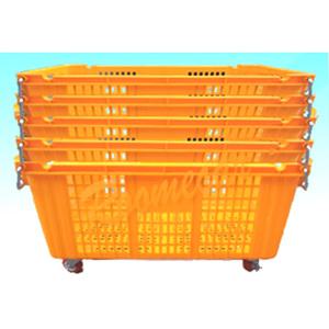 5개 이사바구니 운반상자 바퀴 노랑 이삿짐 프라스틱