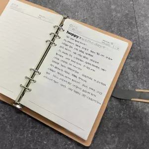 데일리 6공 A5 만년 다이어리 노트 그레이/메모/수첩/휴대용/기록/문구/팬시/선물/직장인/학생/다용도/유선