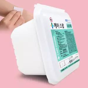 의료용 지혈솜 병원 치과 소독솜 400매 케어스왑 일회용 탈지면 알콜 에탄올 스왑 벌크