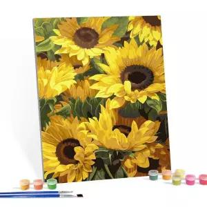 [아트박스]/아이러브페인팅 DIY캔버스형 그림그리기 40x50cm 해바라기 향연