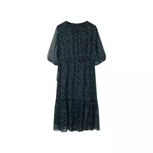 [롯데백화점]요하넥스 플로럴 라운드넥 셔링 원피스 Z5B5D108