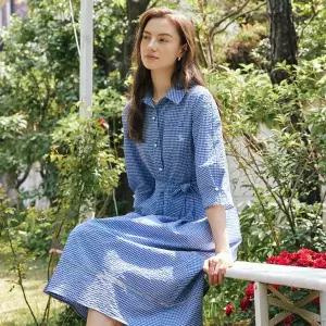 [롯데백화점]요하넥스 깅엄체크 플레어 원피스 Z5B5D106