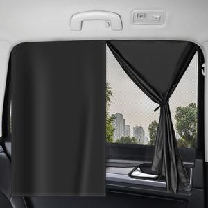 오토핏 마그네틱 2in1 햇빛커튼 2개 차량용 햇빛가리개 미니 암막 차박 초강력 선바이저 썬케어 이중 흡착