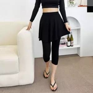 [콩심팥심]치마 데일리 뽀얌 쿨 여름 레깅스 7부 후레아 3부