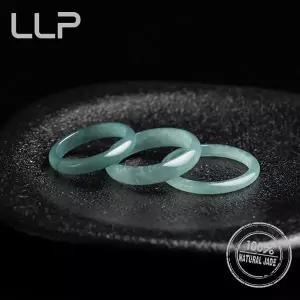 천연 상품 옥 푸른 물 반지 매력 여성 얼음 옥 반지 보석 축제 선물