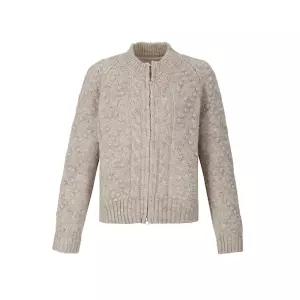 [롯데백화점]SOUP 믹스 패턴 하이넥 집업 니트 가디건 SBAGD31