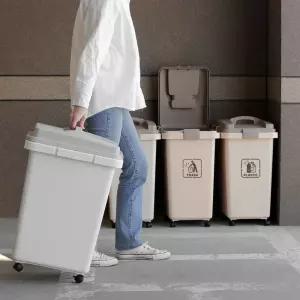 튼튼한 실내용 실외용 분리수거함 2개 세트