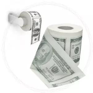 달러 화폐 디자인 화장지 휴지 재미있는 집들이 선물용 참신한 인테리어 소품 욕실용품