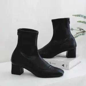 [갓슈]  뿌고아 뒷지퍼  5cm 미들힐 패션 앵클부츠