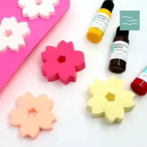 벚꽃 석고방향제 오퓨저 16개 만들기 KIT 키트 재료 +향주머니+실리콘몰드+색소3종