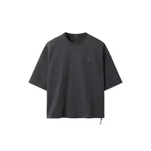 [커스텀멜로우](강남점) 그레이 오버사이즈 핏 다잉 티셔츠 CQTAM25421GYD