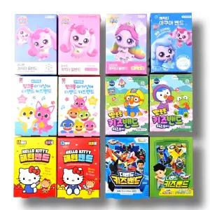 캐릭터 키즈밴드 모음전 티니핑 카봇 산리오 뽀롤 핑크퐁 도라에몽 먼작귀 어린이 일회용 반창고  [1개]