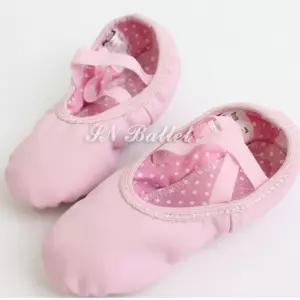 PU 가죽 발레슈즈 유아 아동 어린이 성인 핑크 발레화 발레연습화