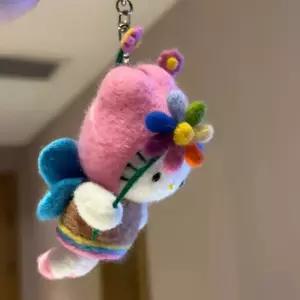 헬로 키티 양모 펠트 DIY 공예 키트 수공예 재료 세트 인형 만들기 바느질 취미 용품