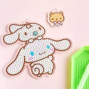 아크릴 보석십자수 키링 시나모롤 캐릭터 키홀더 가방고리 열쇠고리