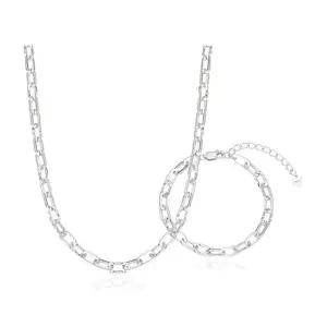 [NS홈쇼핑]한국금자산관리 KGAM 925 실버 콤비클립 목걸이/팔찌 세트[35759795]