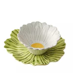 데이지 그릇 꽃그릇 플레이트 접시 포르투갈 도자기 식기