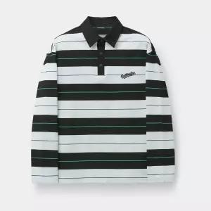 [롯데백화점]커스텀멜로우 블랙 스트라이프드 폴로 CWTAS26215BKX