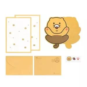 카카오프렌즈 춘식이 형태 편지지 봉투 속 하이파이브
