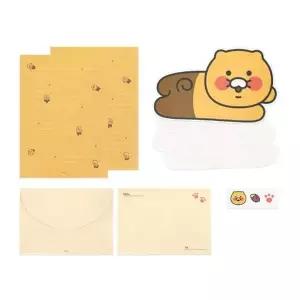 카카오프렌즈 춘식이 형태 편지지 접이식 발라당 (200개입) 꽃미남