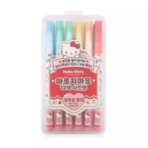 산리오 마르지마요 12색 사인펜 헬로키티 (12개입) 학교용품 캐릭터