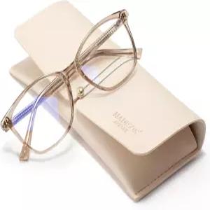 매디슨 애비뉴 블루라이트 차단 안경 (여성용) - 눈의 피로 자외선 눈부심 방지 TV/폰/컴퓨터/게임용 (커피