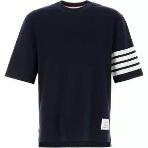 [톰브라운](당일) 26SS 톰 브라운 사선 완장 네이비 반팔 티셔츠 MJS168G 07862 415