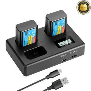 소니 ZV-E10 NP-FW50 NP 배터리 및 3 채널 충전기 알파 A6400 A7