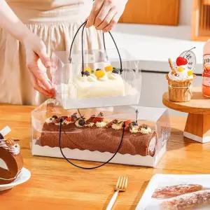 상자 롤케이크 포장 파운드케익 끈 박스 투명