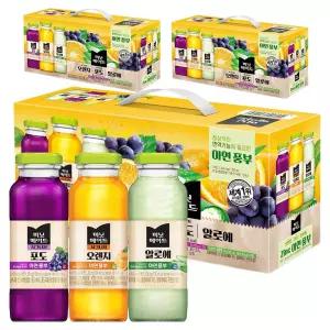 미닛메이드 시그니처 오렌지 4p +포도 4p + 알로에 4p 음료세트, 180ml, 36개