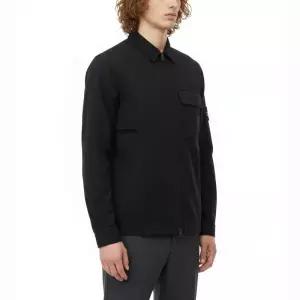 스톤아일랜드 올드 이펙트 브러쉬드 오가닉 코튼 집업 오버셔츠 레귤러핏 V0129